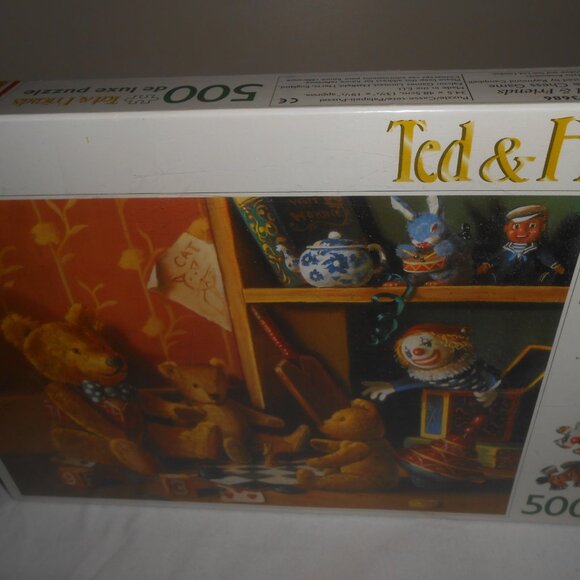 NEW SEALED TED & FRIENDS BY RAYMOND CAMPBELL 500 PC PUZZLE " THE CHESS GAME" 🧩 - Picture 5 of 12